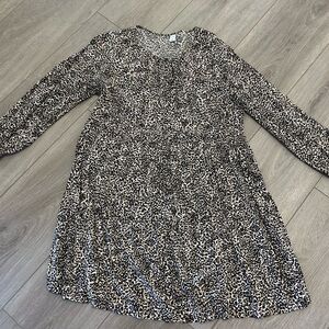 Old Navy Leopard Print Long Sleeve Dress